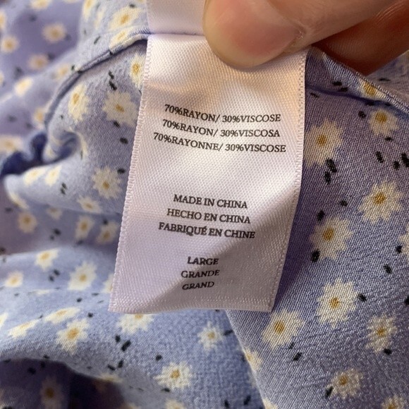NWOT Rails | Sophia Sky Blue Daisies Button Up Romper NO BELT L - Picture 11 of 14